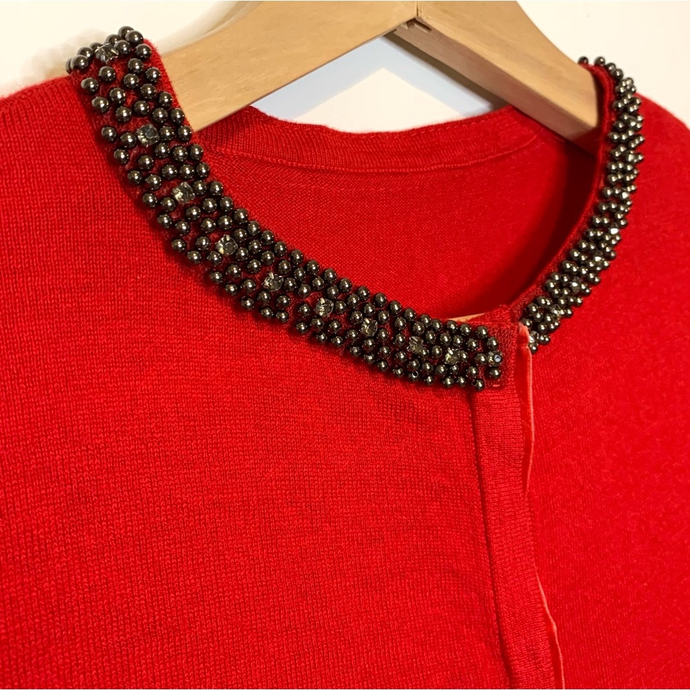 Beaded Collar Cardigan